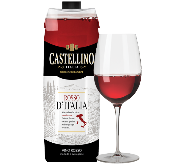 Vino Castellino rosso pack bicchiere